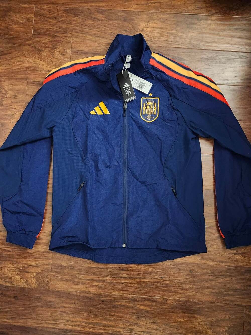 Adidas Spain Anthem Jacket Size S Dark Blue